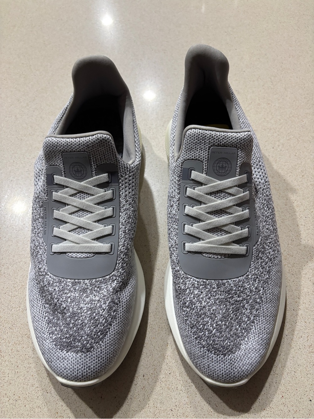 Peter Millar Hyperlight Apollo Knit Shoes Gray - Men's Size 9